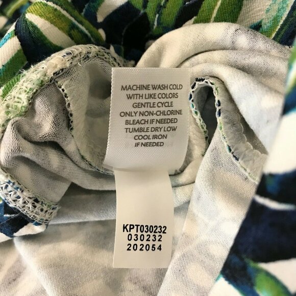 J. Jill Womens High Rise Palm Print Smooth Fit Green Wide Leg Crop Pant Size LP - Picture 8 of 8